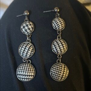Elegant Black and White Earrings